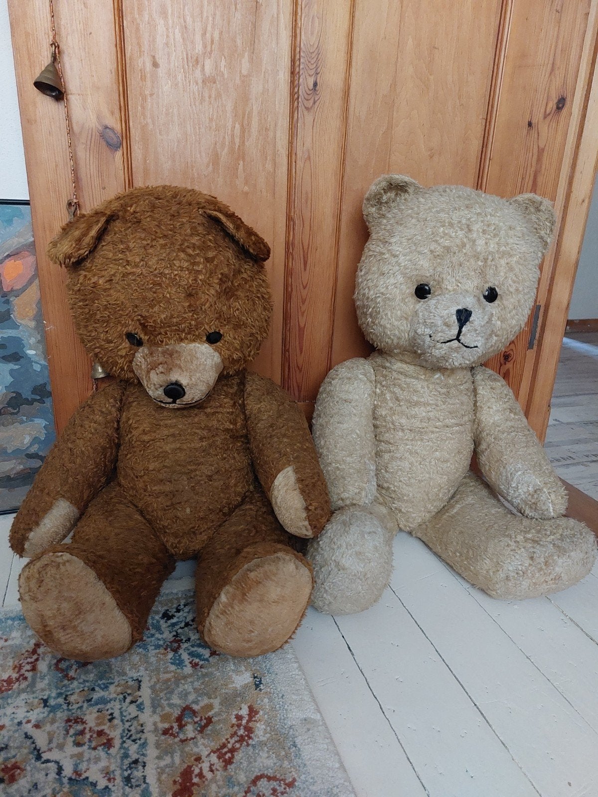 Oude stro beren 80 cm, Verzamelen, Ophalen of Verzenden, Gebruikt, Overige merken