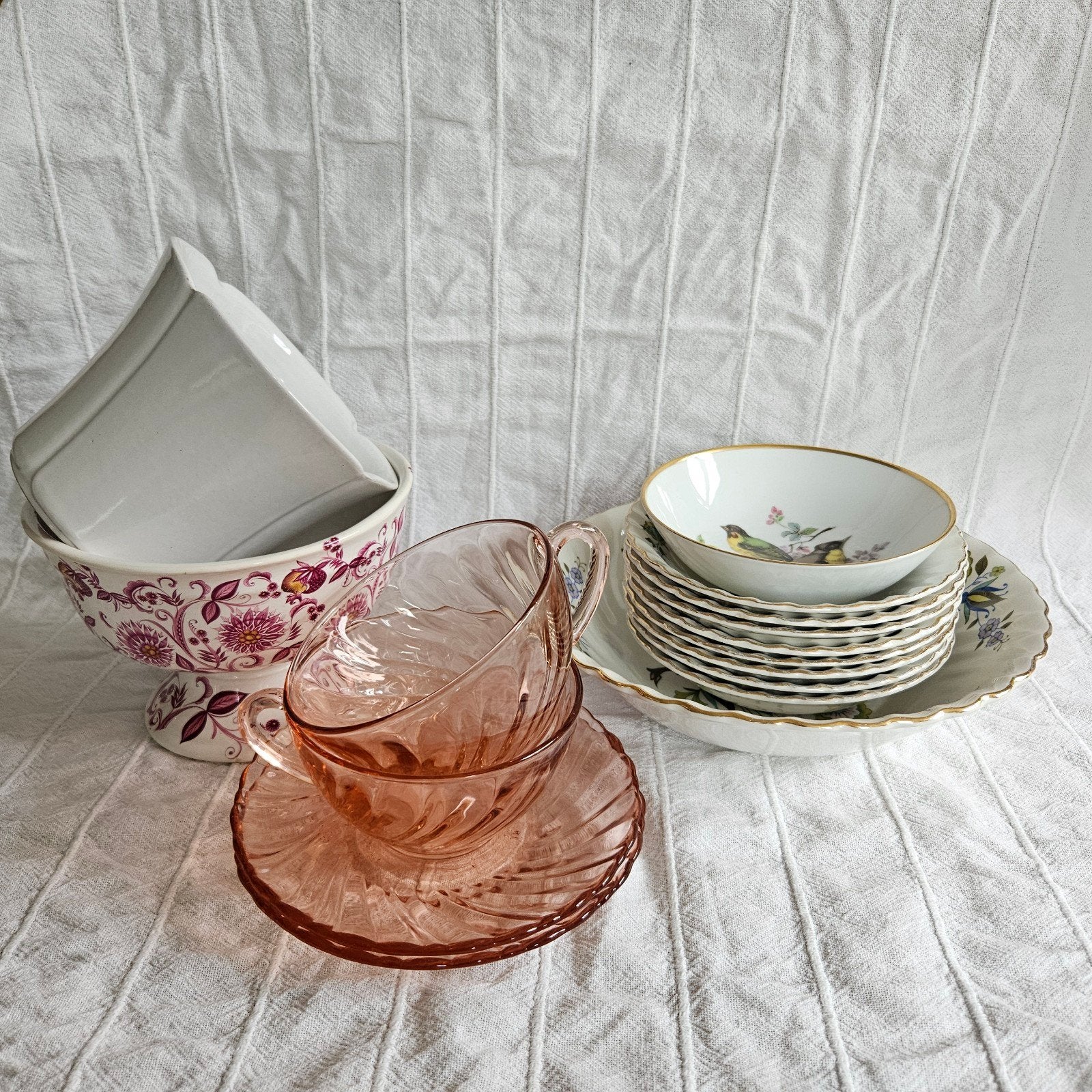 Restant partij serviesgoed brocante, Ophalen