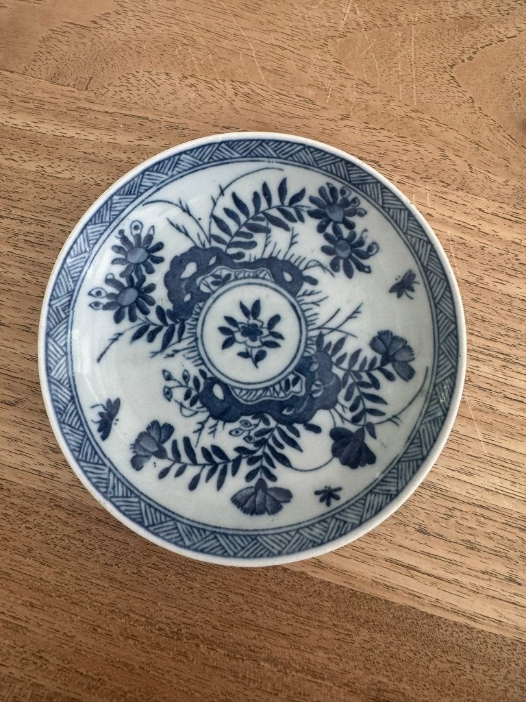 Blauw-wit schoteltje Lange Lijs Mosa, (rond 1900?)., Ophalen of Verzenden