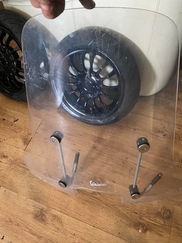 Origineel vespa S50 hoog helder windscherm - heeft krassen, Ophalen, Gebruikt, Overige typen, Vespa