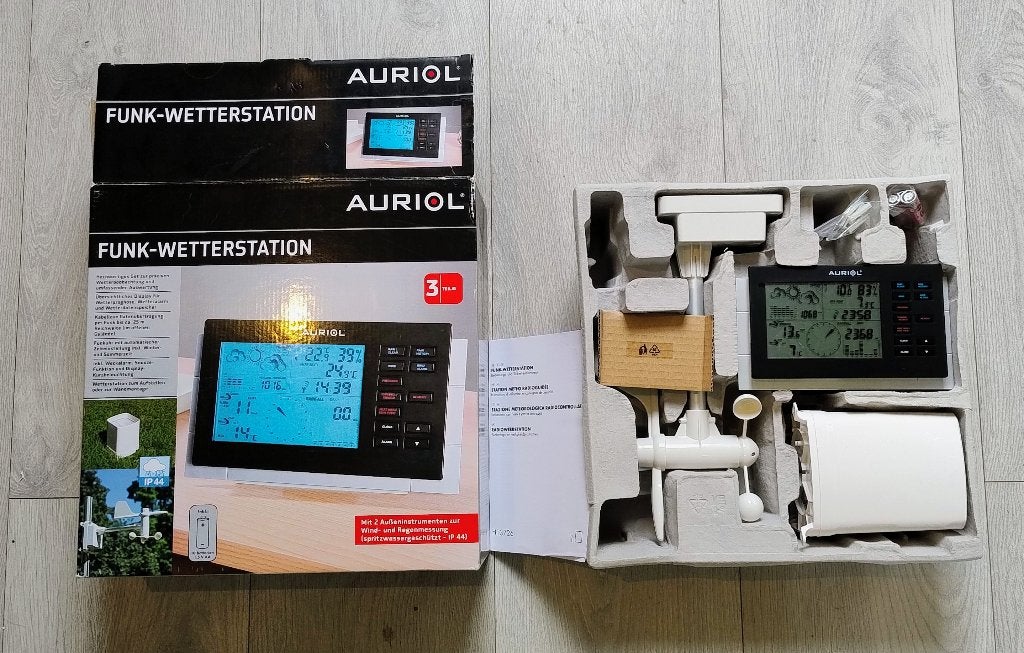 Auriol draadloos Weerstation - Nieuw compleet in doos, Ophalen, Nieuw, Weerstation