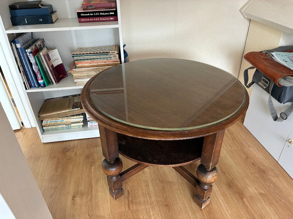 salontafel, Huis en Inrichting, Ophalen, Glas, Gebruikt, 50 tot 100 cm