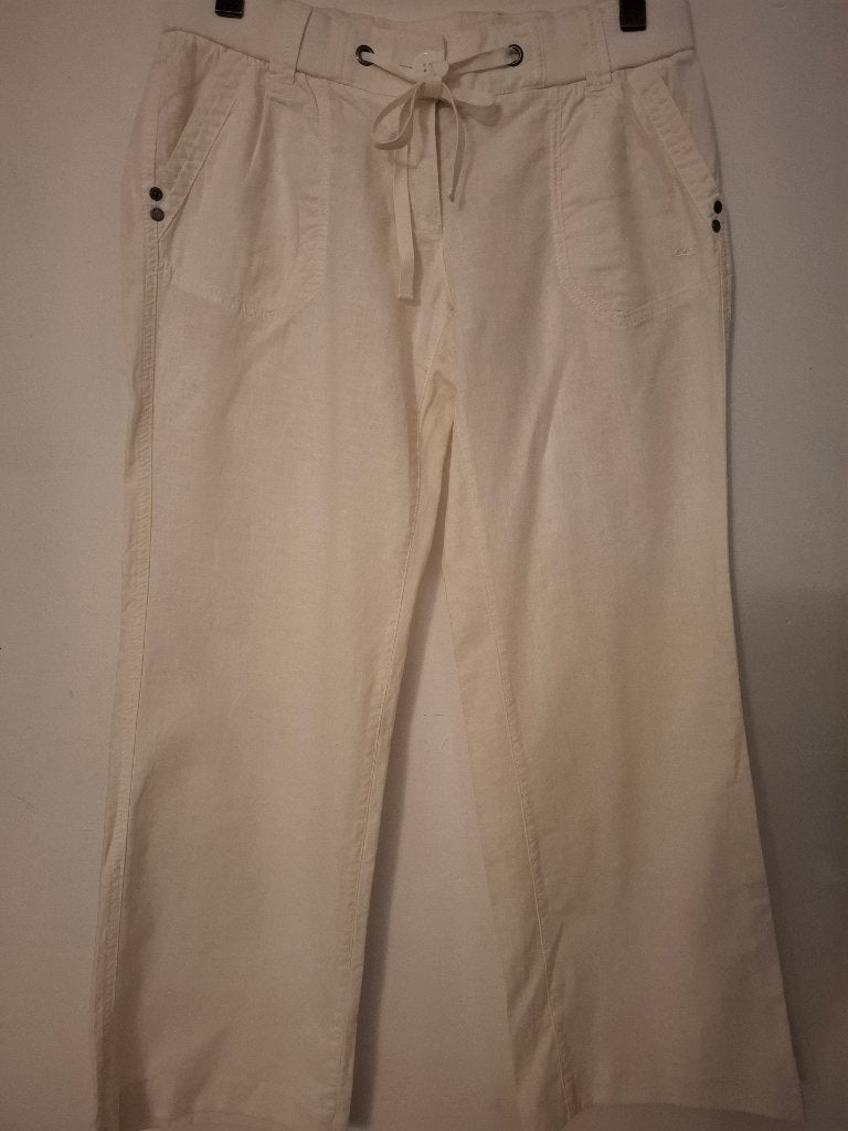 Linnen broek wit, Kleding | Dames, Maat 38/40 (M), Verzenden, Wit, Zo goed als nieuw