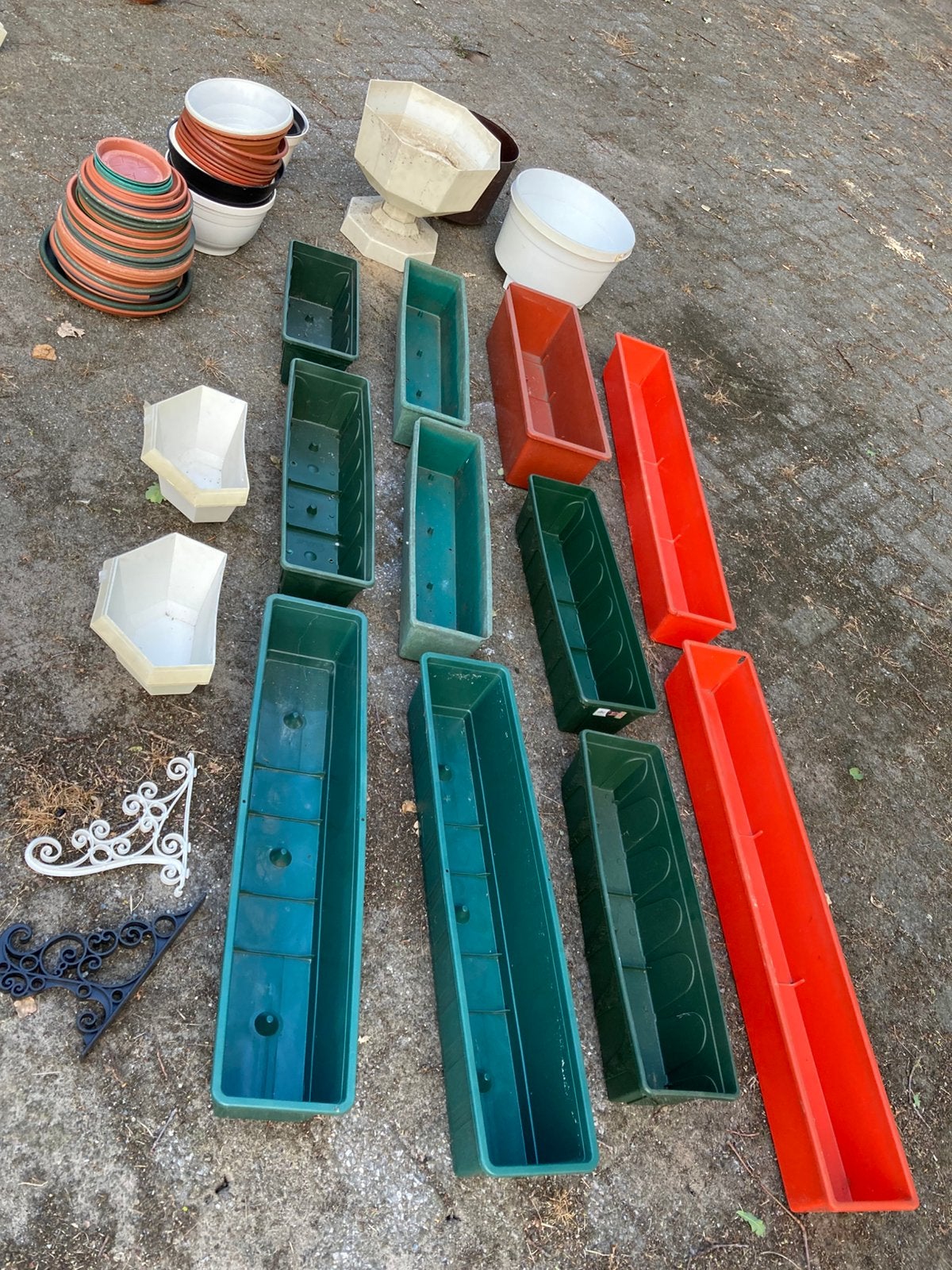 Verzameling plantenbakken., Ophalen, Kunststof, Gebruikt, Rechthoekig