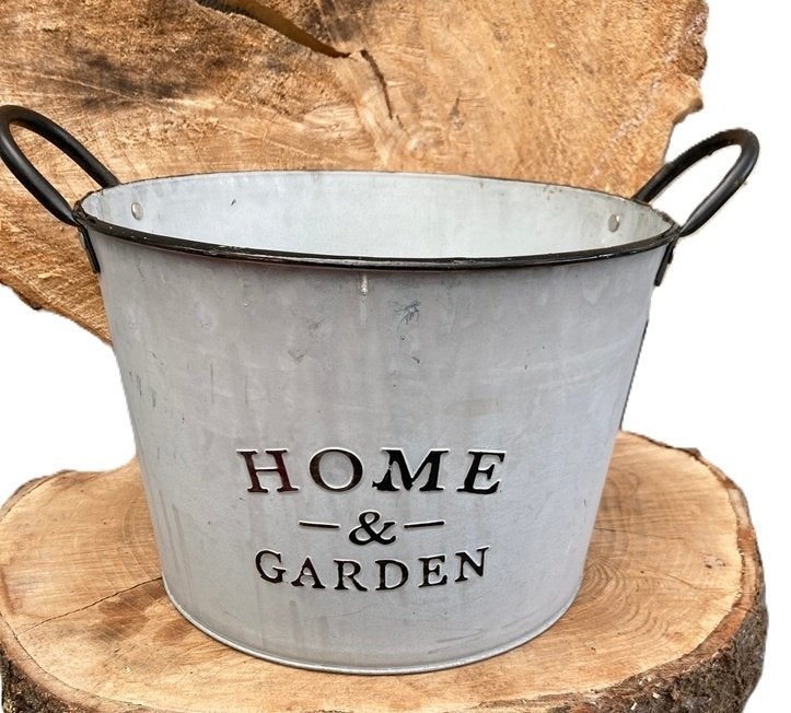 POT ZINK HOME & GARDEN DIA 26 Hoog 18 cm NIEUW, Minder dan 30 cm, -, Rond, Nieuw