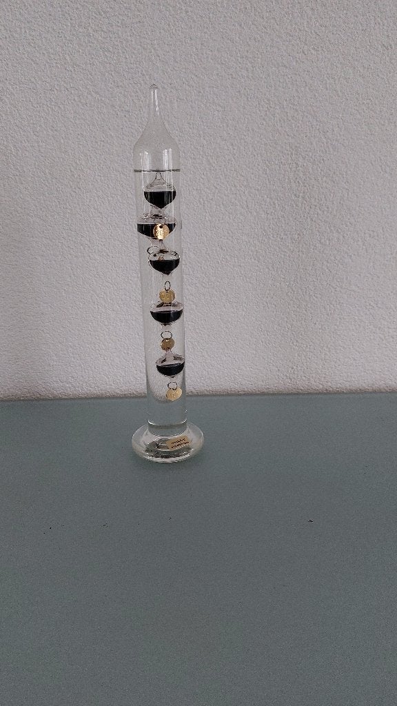 Mond geblazen glazen Galileo thermometer, Glas, Ophalen of Verzenden, Zo goed als nieuw, Overige merken