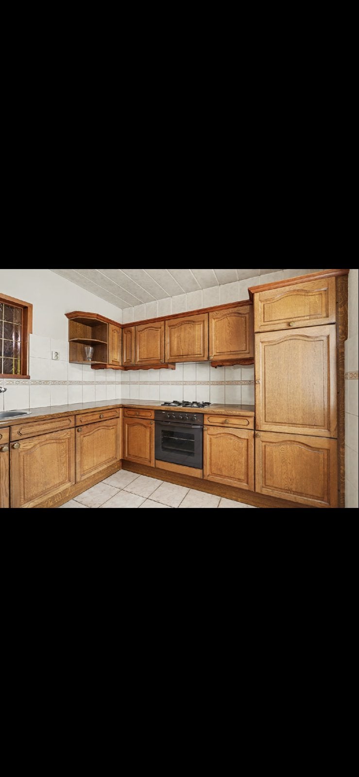 Complete houten keuken, Ophalen, Gebruikt, Bruin, Hoekkeuken