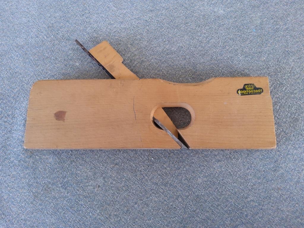 Vintage houten blok schaaf, merk Nooitgedagt, 3/4 inch, Ophalen of Verzenden, Gebruikt