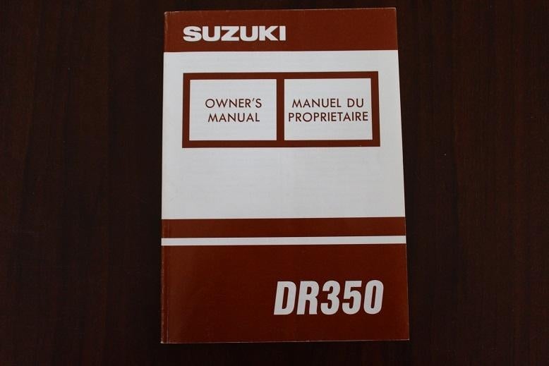 Suzuki DR350 1992 motorcycle owner's manual DR 350, Ophalen of Verzenden, Suzuki