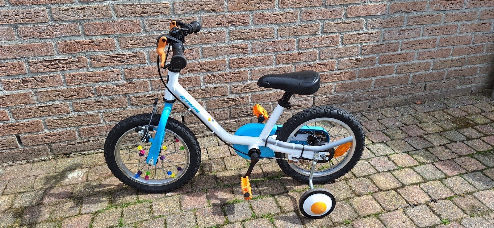 kinder crossfietsje 14", Gebruikt, Velgrem, Minder dan 16 inch, Ophalen