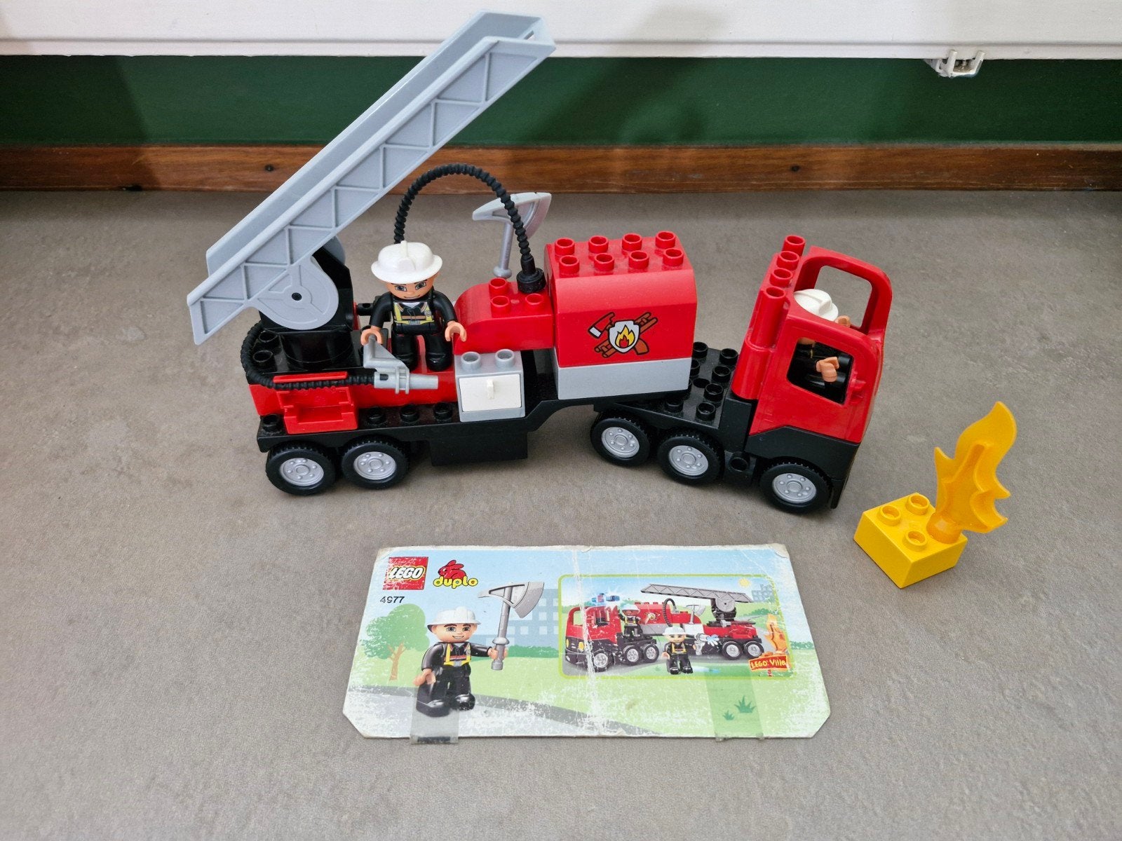 Lego duplo brandweer 4977, Ophalen of Verzenden, Gebruikt