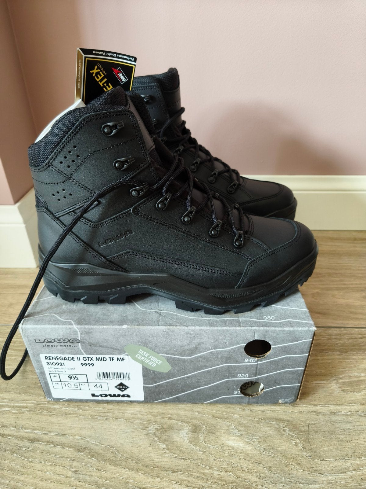 GLOEDNIEUW: LOWA Renegade II GTX Mid TF MF – Maat 44, Ophalen, Lowa, Zwart, Nieuw