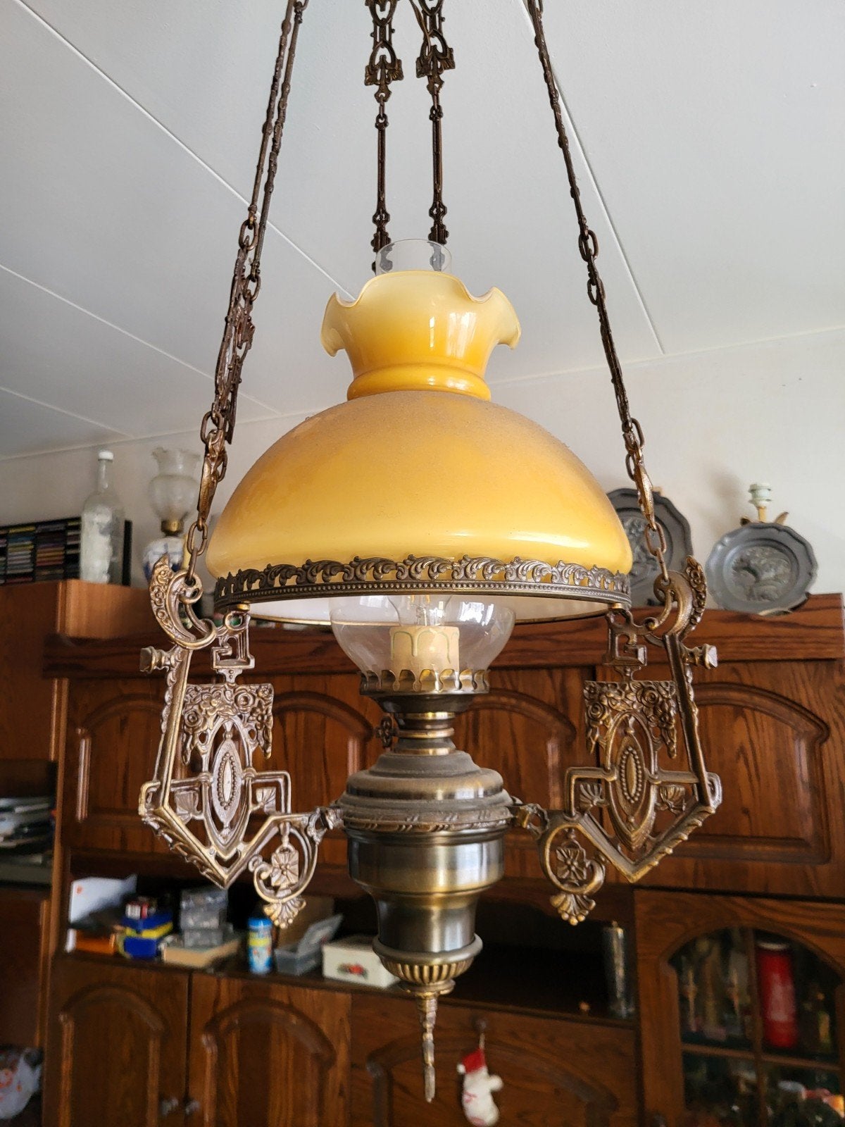 Antieke hanglamp (of scheepslamp), Antiek en Kunst, Antiek | Lampen, Ophalen