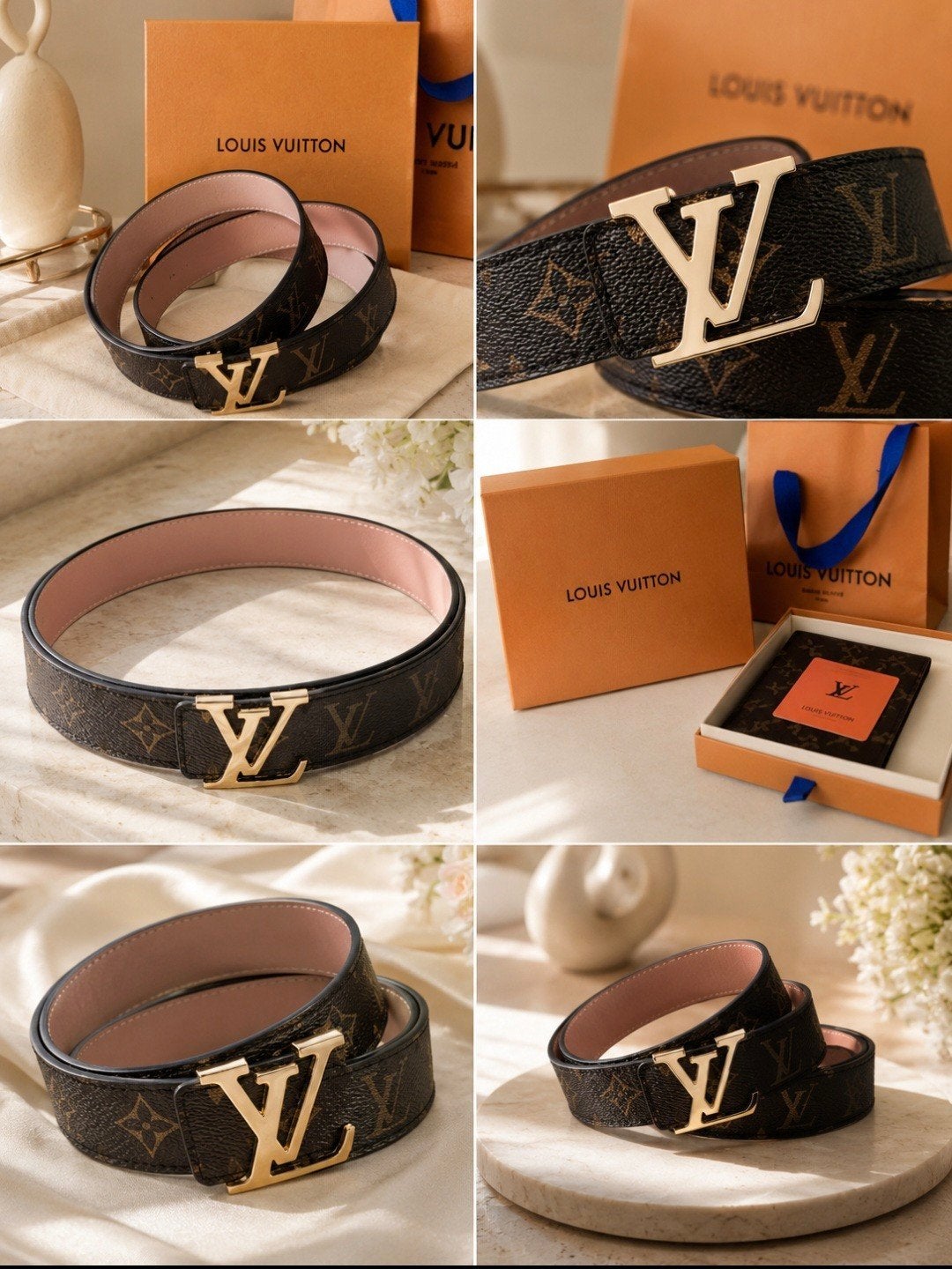 kado set lv riem met portomonee, Ophalen of Verzenden, Nieuw, Bruin, Overige merken