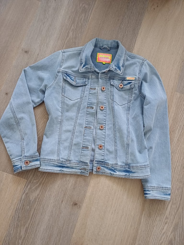 Spijkerjasje, Vingino, maat 164, NIEUW!, Kinderen en Baby's, Ophalen of Verzenden, Nieuw, Meisje, Jas