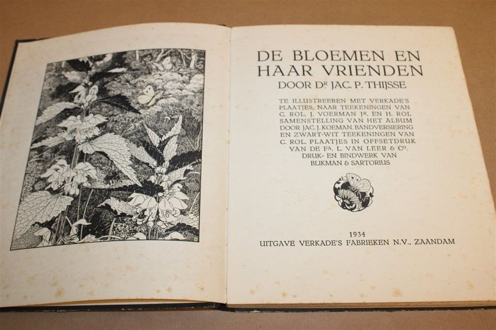 De Bloemen En Haar Vrienden — Jac P. Thijsse, Verkade 1934, Ophalen of Verzenden, Gelezen