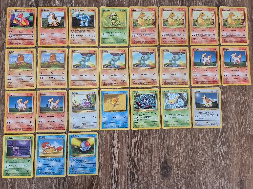 Classic Base Set & Fossil Pokémon cards (1999) - EN, Ophalen of Verzenden, Zo goed als nieuw, Meerdere kaarten
