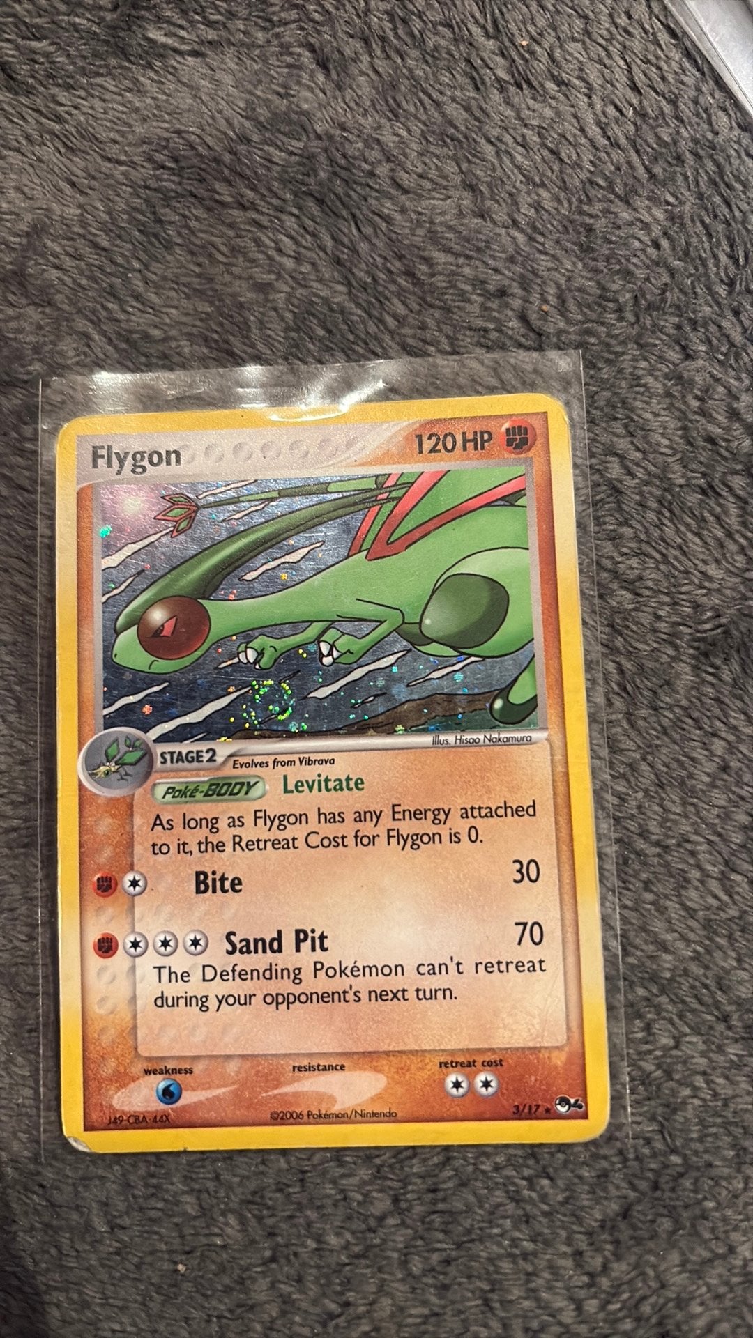 Pokemon kaart Flygon EX Deoxys Holo, Ophalen of Verzenden, Gebruikt, Losse kaart, Foil