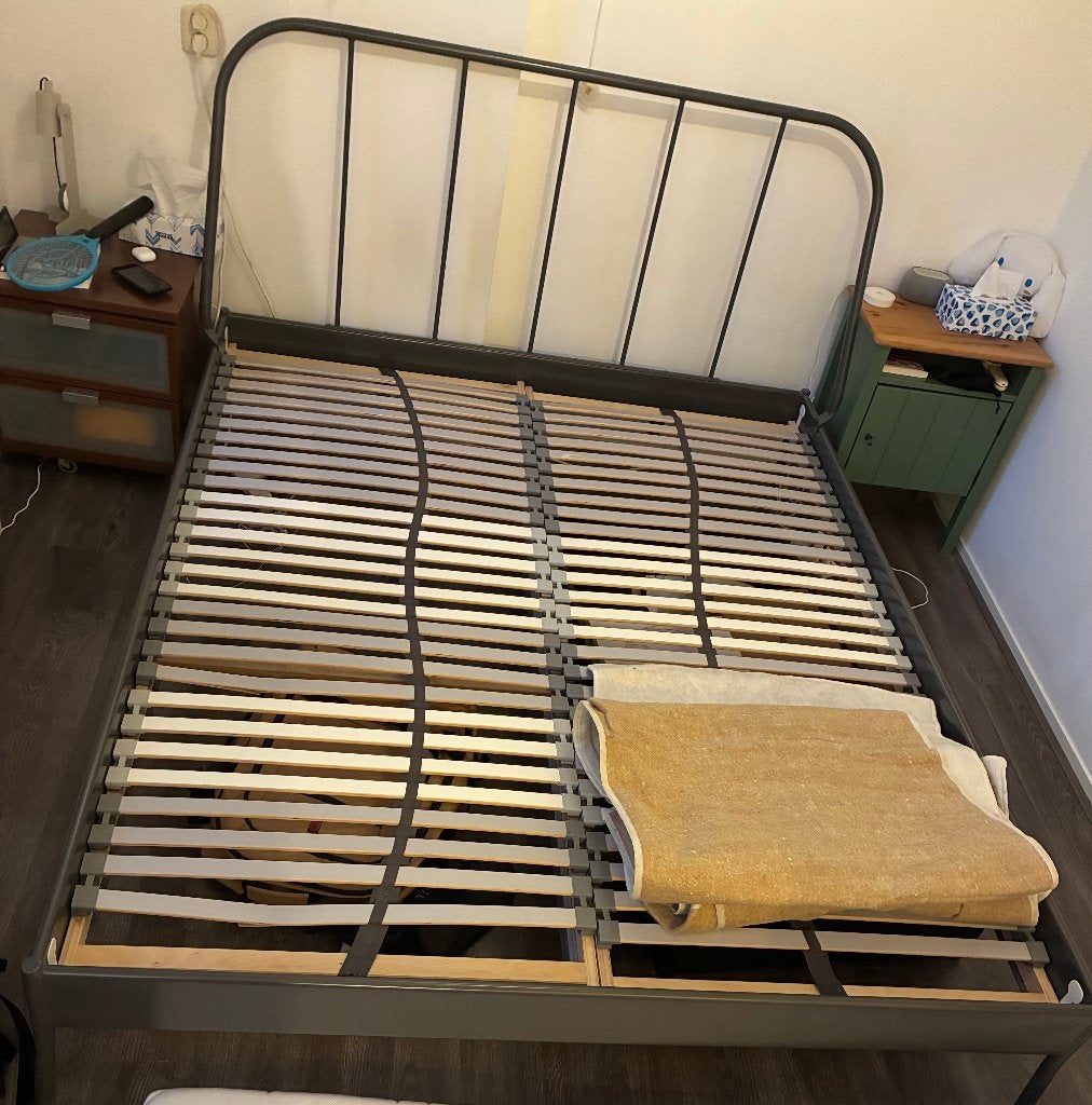 IKEA Kopardal bedfame 160x200 incl. gratis extra's, Ophalen, Gebruikt, Tweepersoons, IKEA
