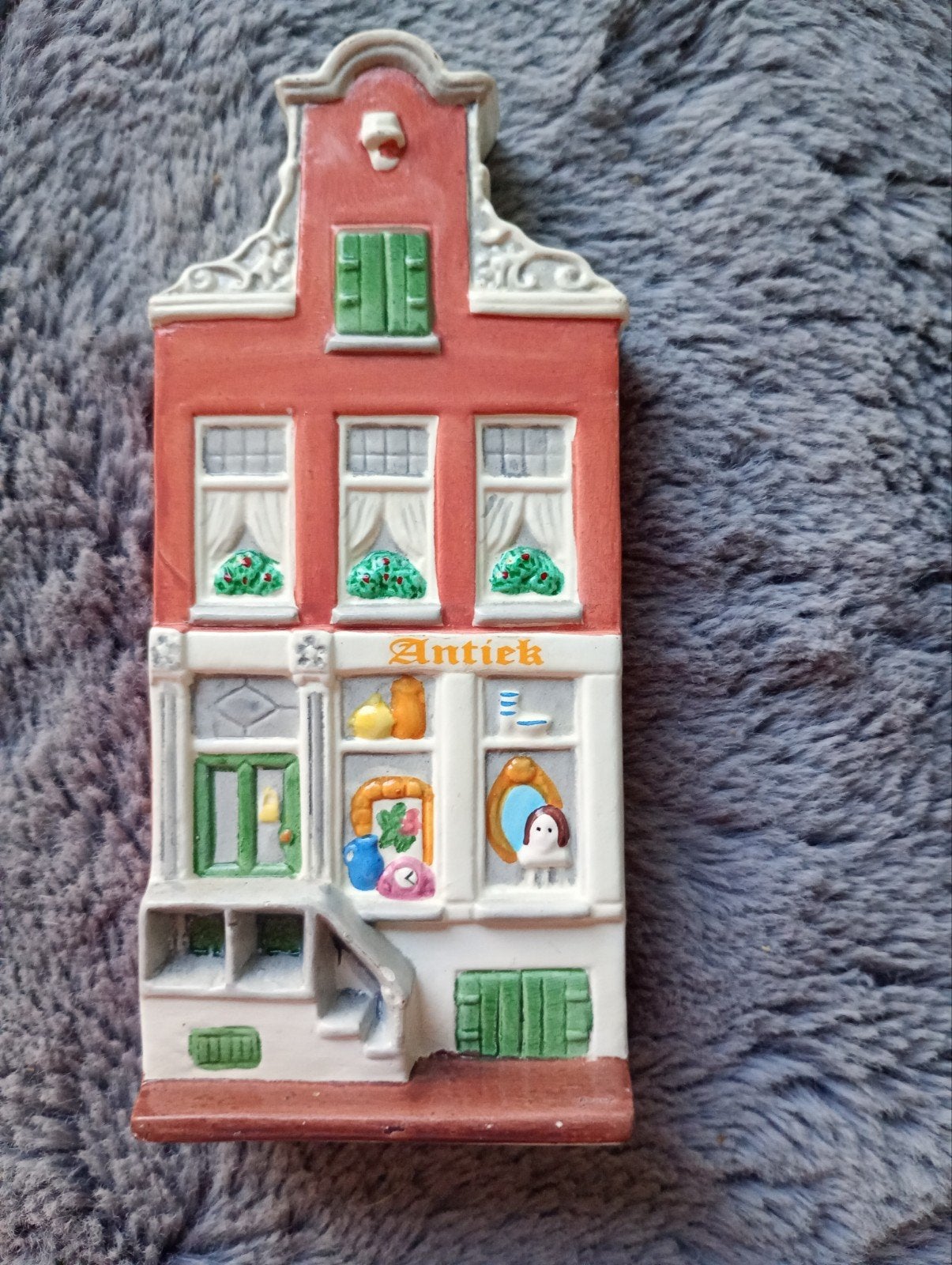 Wanddecoratie antiekwinkel, handgeschilderd., Ophalen of Verzenden, Zo goed als nieuw