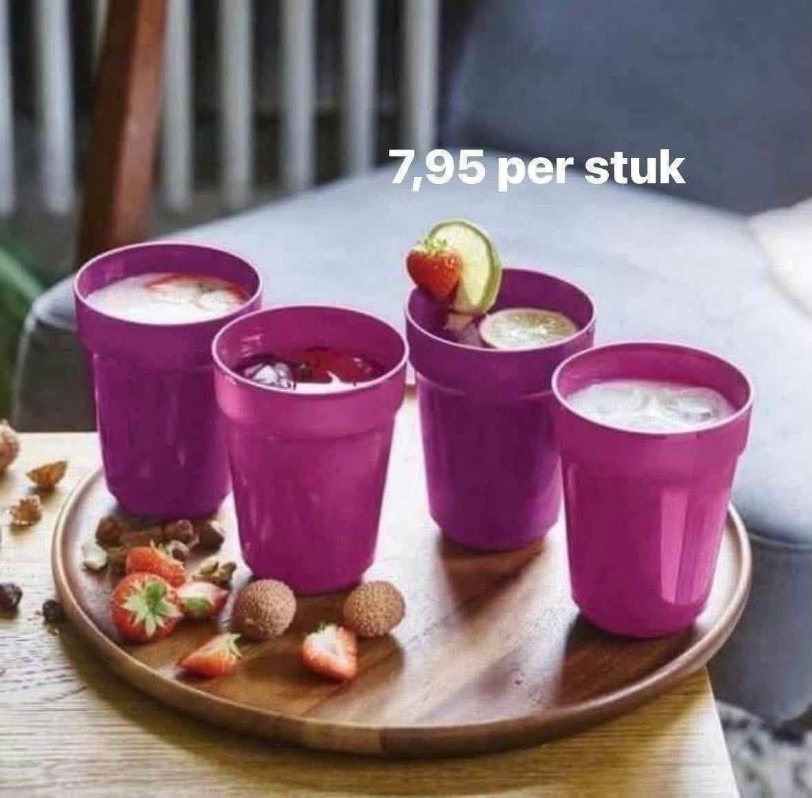 Tupperware aloha drinkbekers - Ideaal voor zomerse drankjes, Ophalen of Verzenden, Nieuw, Overige typen