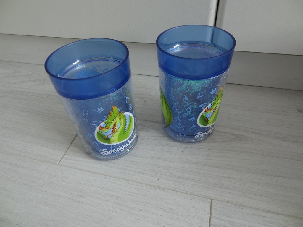 2x Efeling Sprookjesboom beker met glitters, Ophalen of Verzenden, Zo goed als nieuw, Gebruiksvoorwerp