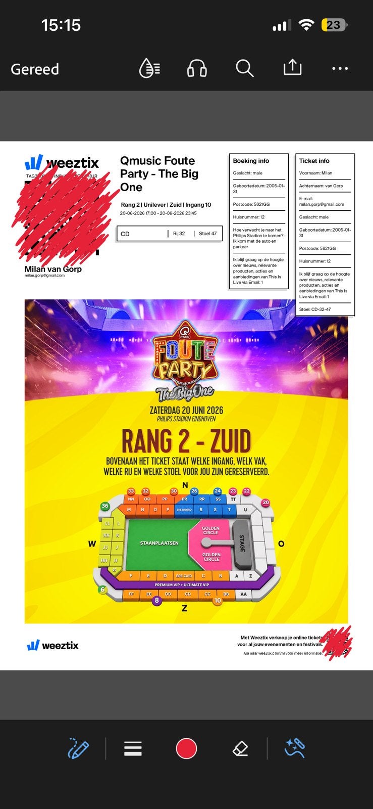 4x Qmusic Foute Party: The Big One 2026 (zie beschrijving), Twee personen, Juni, Levenslied