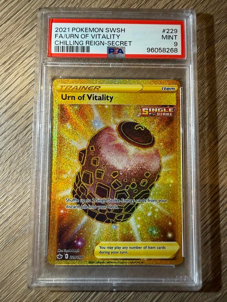 Pokemon Urn of Vitality PSA 9, Ophalen of Verzenden, Zo goed als nieuw