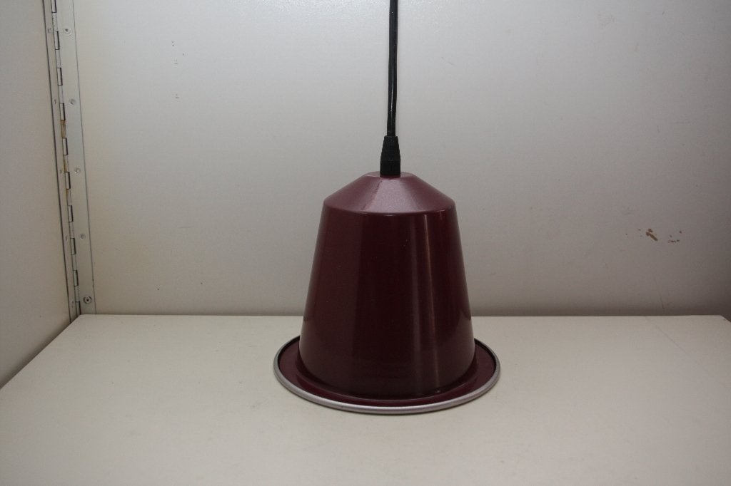 Hanglamp in vorm van koffie cup. Donkerrood. Nieuw., Ophalen of Verzenden, Nieuw, Metaal, Design