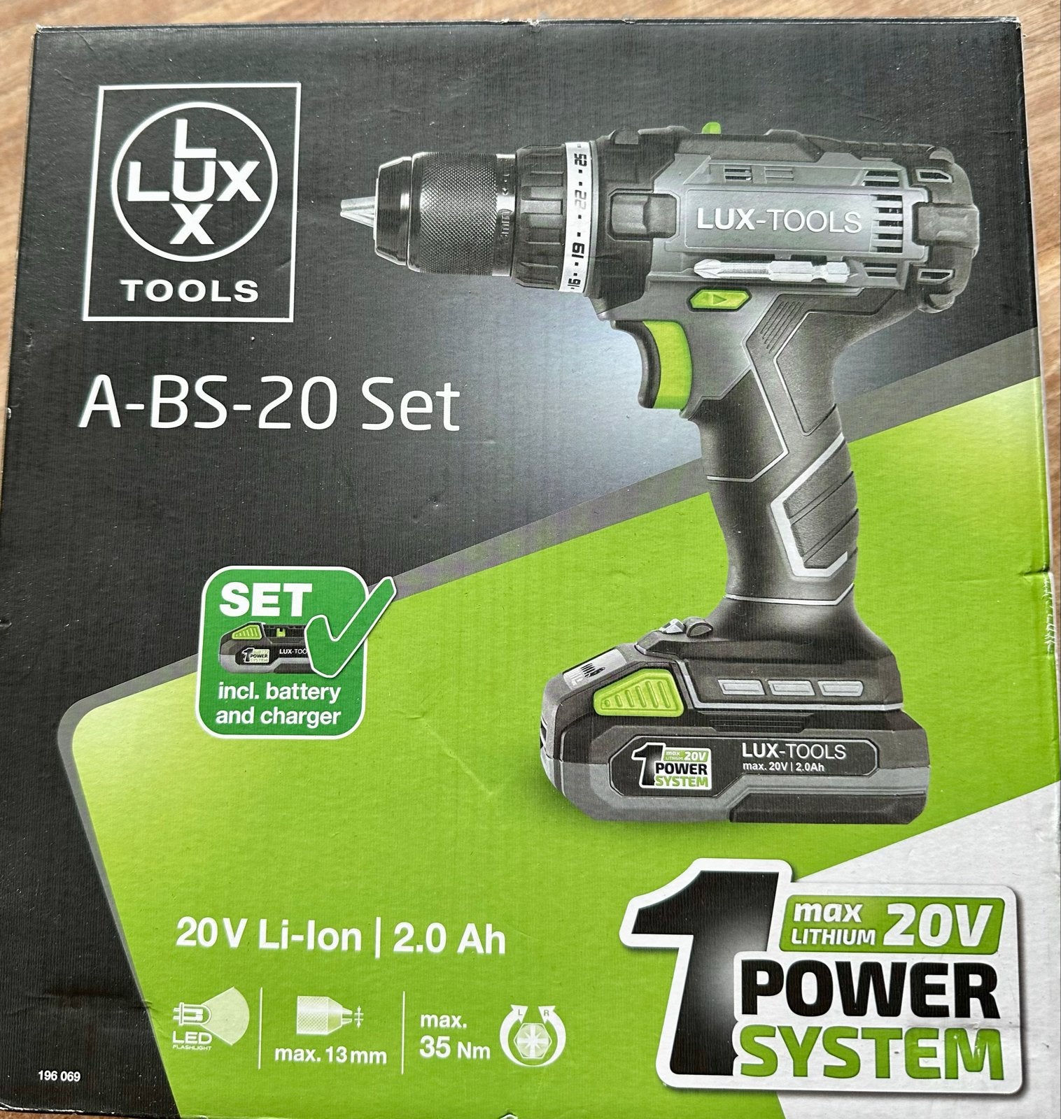 Lux-Tools A-BS-20 Set Accuboormachine 20V Li-Ion, 600 watt of meer, Variabele snelheid, Nieuw, Ophalen of Verzenden