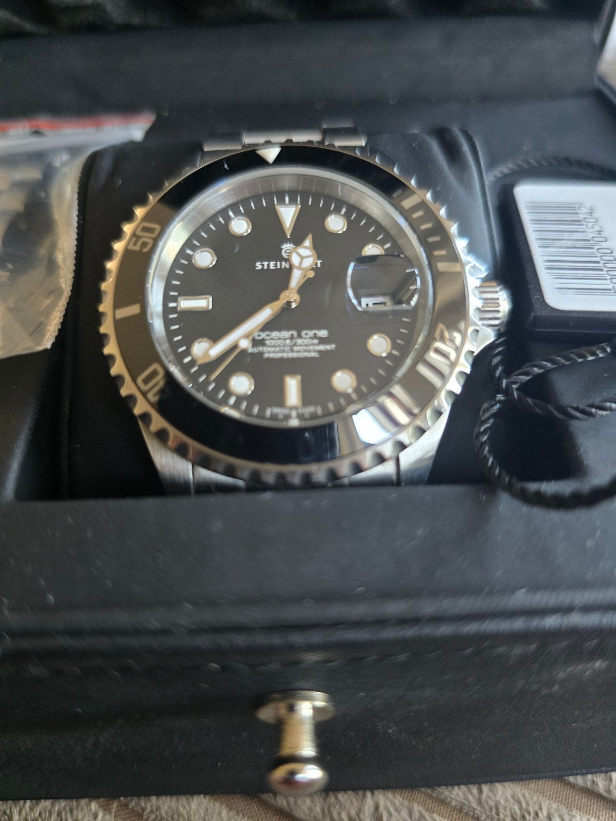 Steinhart Ocean 1 Black Ceramic 42mm(2017)–Krasvrij&Fullset, Sieraden, Tassen en Uiterlijk, Horloges | Heren, Ophalen of Verzenden
