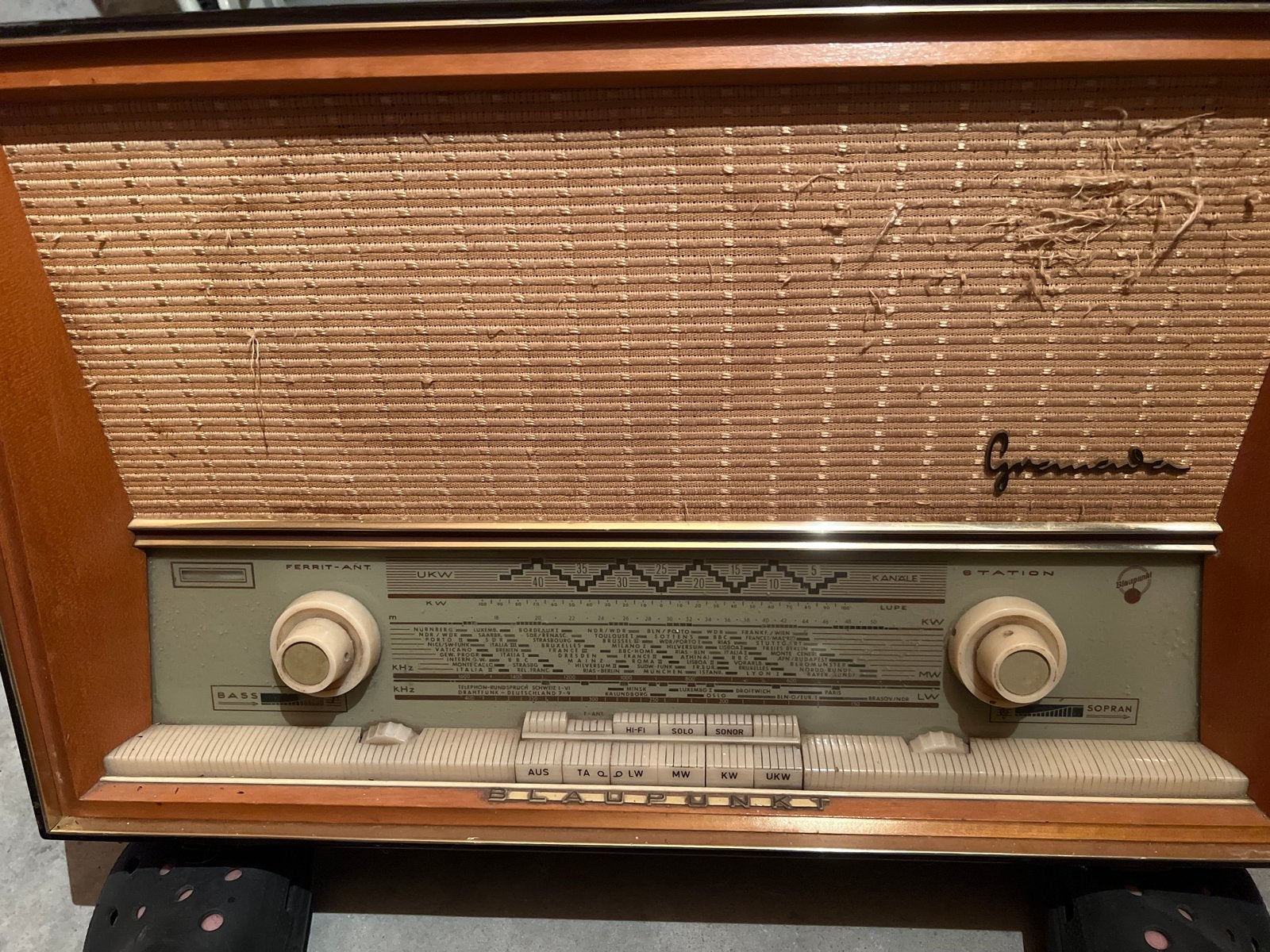 Vintage Blaupunkt Granada buizenradio - Jaren 50, Ophalen, Gebruikt, Radio