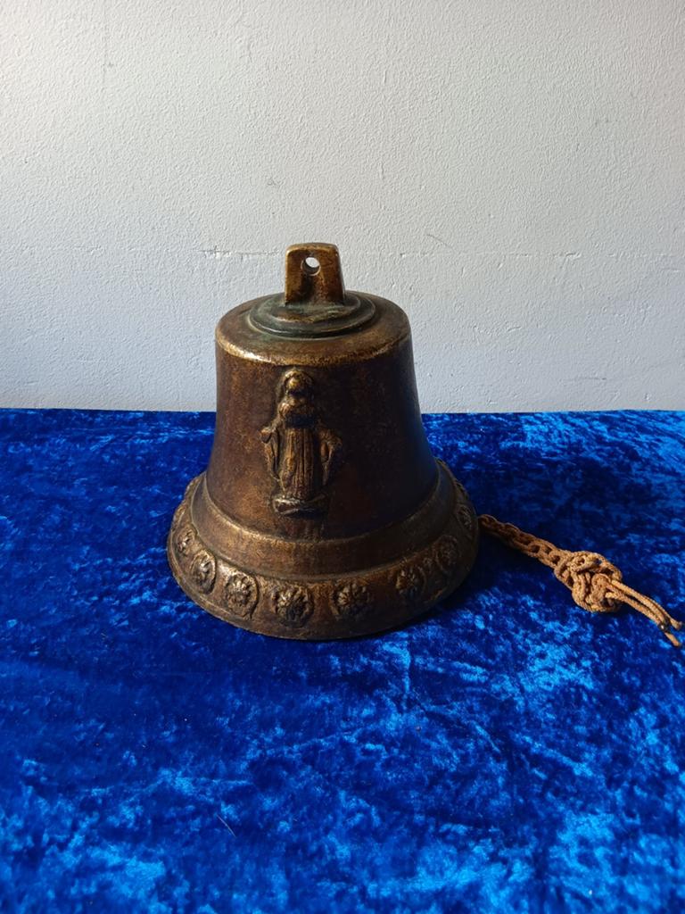 Antieke bronzen kapel bel - Haute Epoque, Italië 18e eeuw, Ophalen of Verzenden