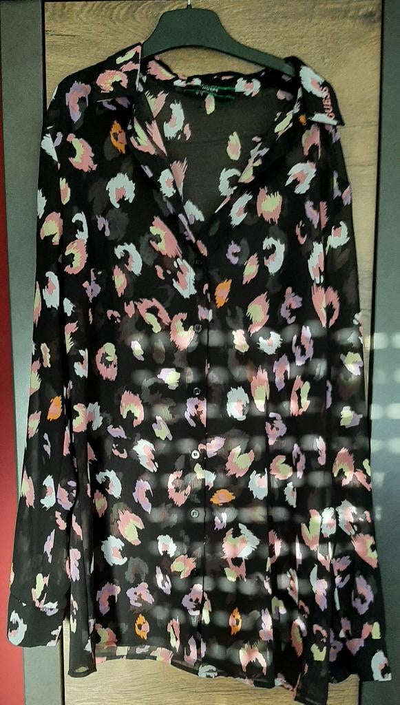 Dames blouse - maat S - zwart,oranje,paars,roze,groen,wit, Overige kleuren, GUESS 1981, Nieuw, Ophalen of Verzenden