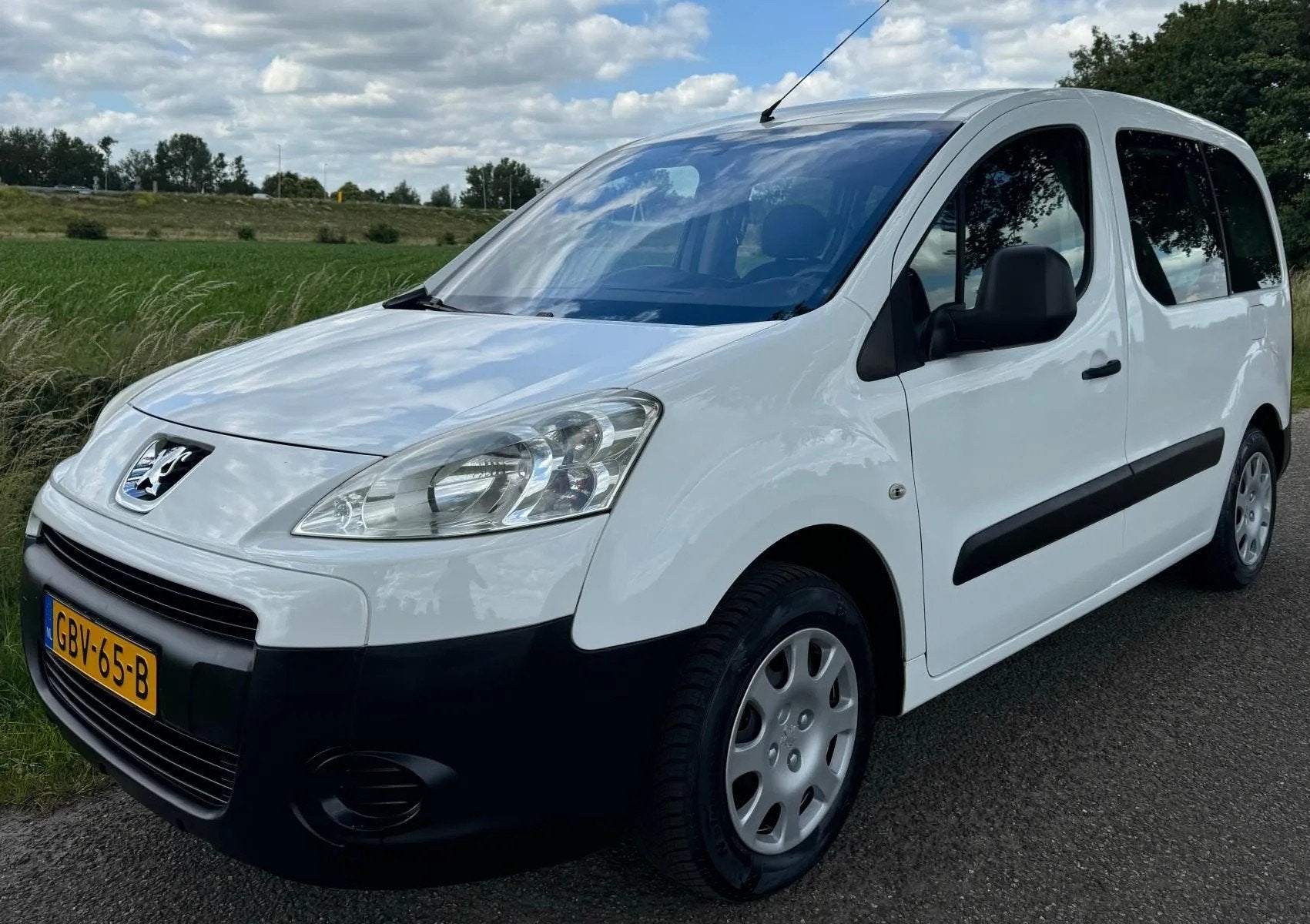 Peugeot Partner Tepee 1.6 2009 Rolstoel auto BENZINE AIRCO D, Auto's, Peugeot, Stof, Gebruikt, Zwart, 4 cilinders