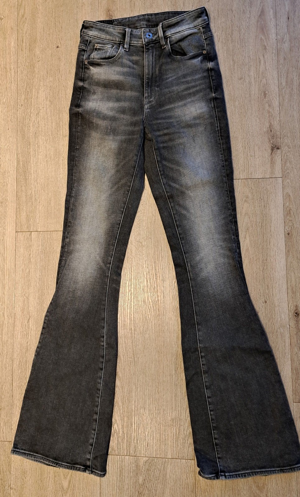 G Star 3301 High flare maat 27 lengte 34, Ophalen of Verzenden, W27 (confectie 34) of kleiner, Grijs, G-STAR RAW