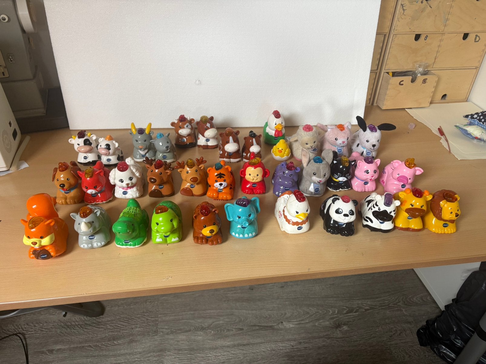 Grote collectie VTech Zoef Zoef Dieren (ook per onderdeel), Ophalen of Verzenden, Gebruikt, Bouwen, Met licht