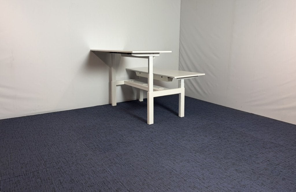 3 x Bench zit/sta bureau (elektrisch), 160 x 150 cm., Ophalen, 160 cm, Gebruikt, Elektrisch