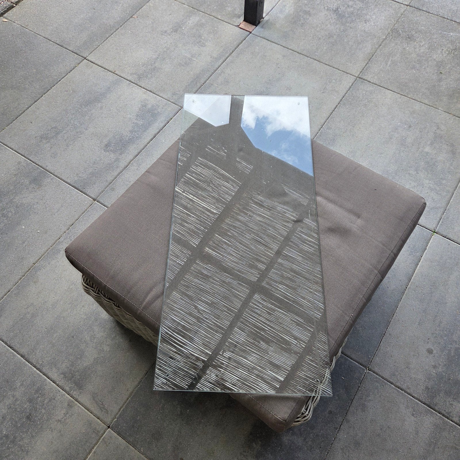 Glazen spatplaat voor keuken, Doe-het-zelf en Verbouw, Glas en Ramen, Gebruikt, Minder dan 80 cm, 80 tot 120 cm, Ophalen of Verzenden