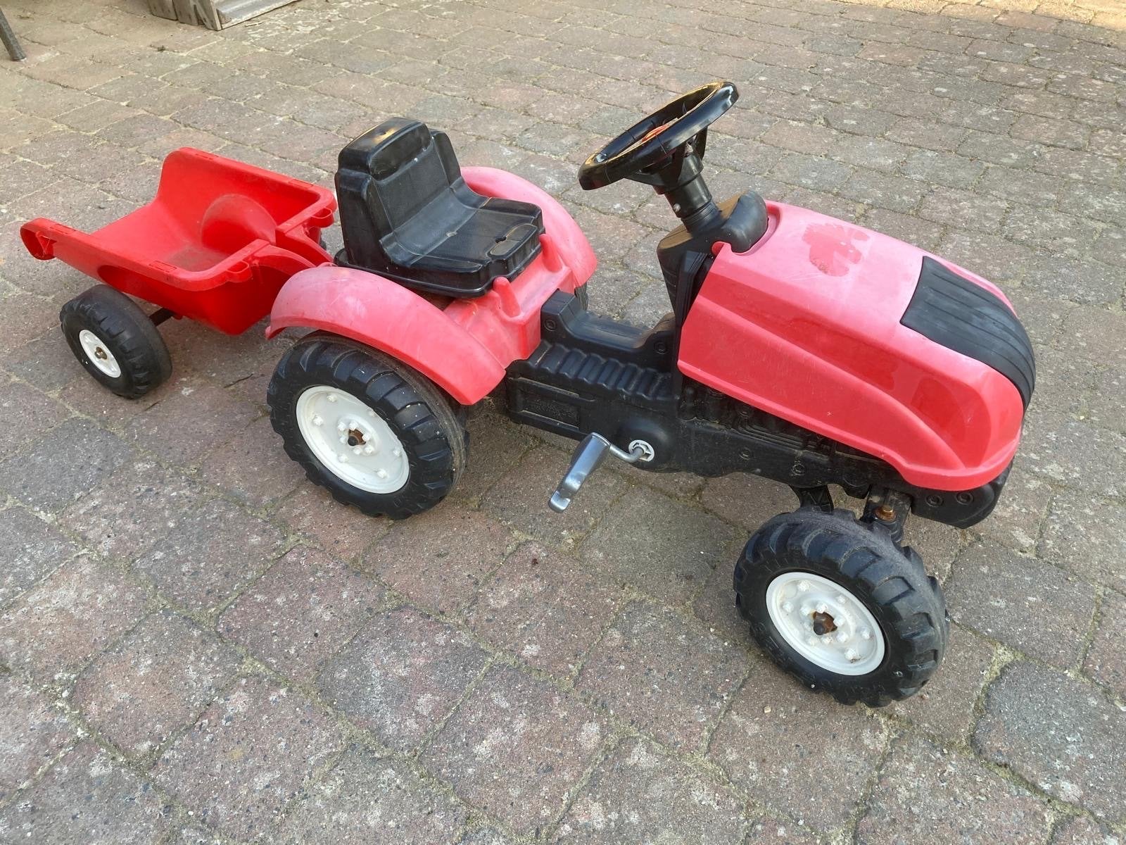 Falk Traptractor met aanhanger - rood, Ophalen, Gebruikt, Trapvoertuig