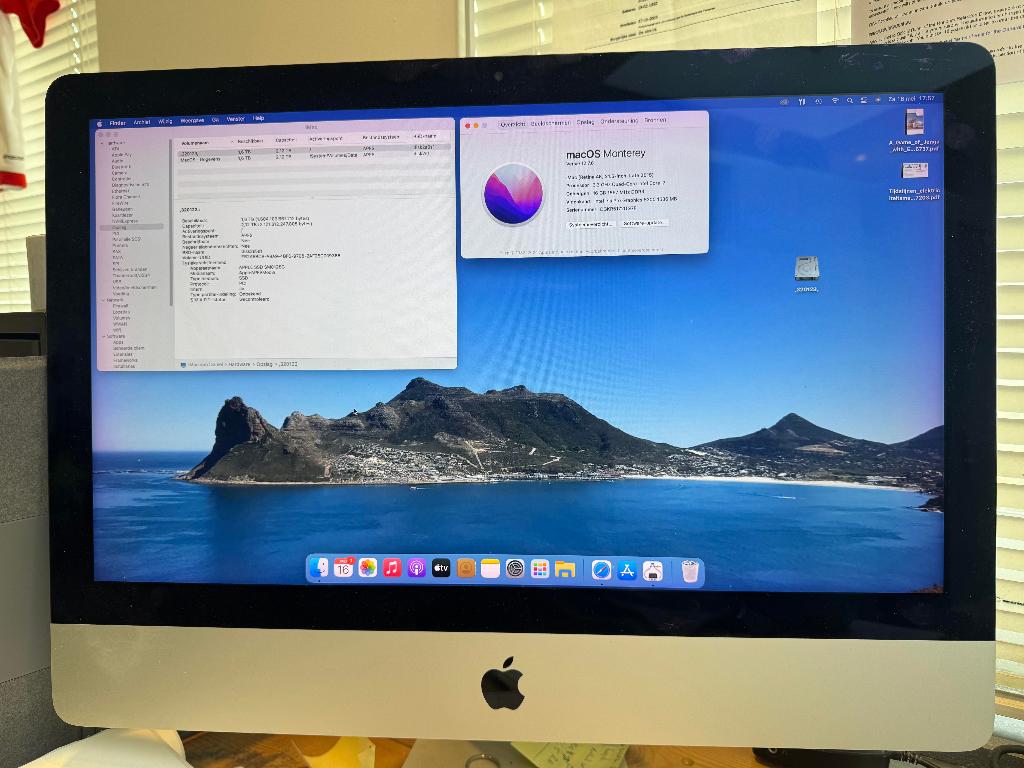 iMac 21.5" Retina 4K i7 16GB RAM 4K Display Zeer nette staat, Computers en Software, Apple Desktops, Gebruikt, SSD, IMac, Ophalen of Verzenden