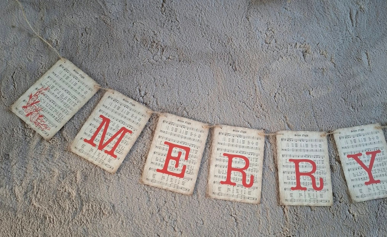 Mooie brocante sfeervolle kerstslinger., Ophalen of Verzenden