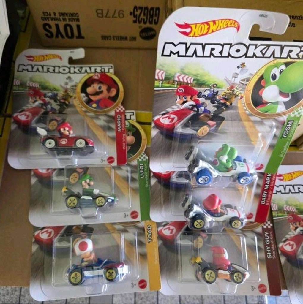 Hot Wheels Mario Kart auto's, Matel, Onbekend, Nieuw, Ophalen of Verzenden