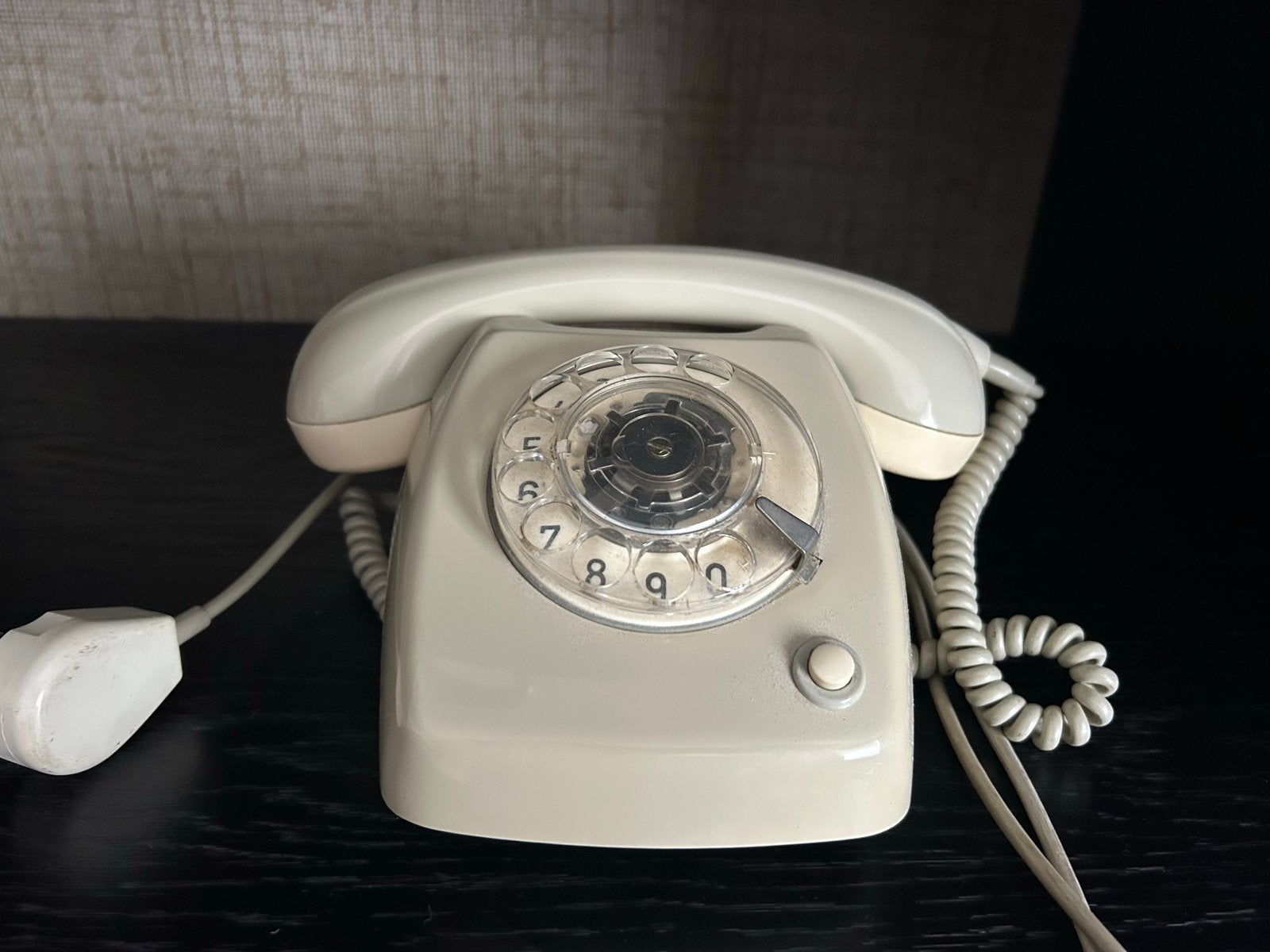 3x Vintage Telefoon met Draaischijf - Crème, Ophalen of Verzenden, Gebruikt, Met draaischijf