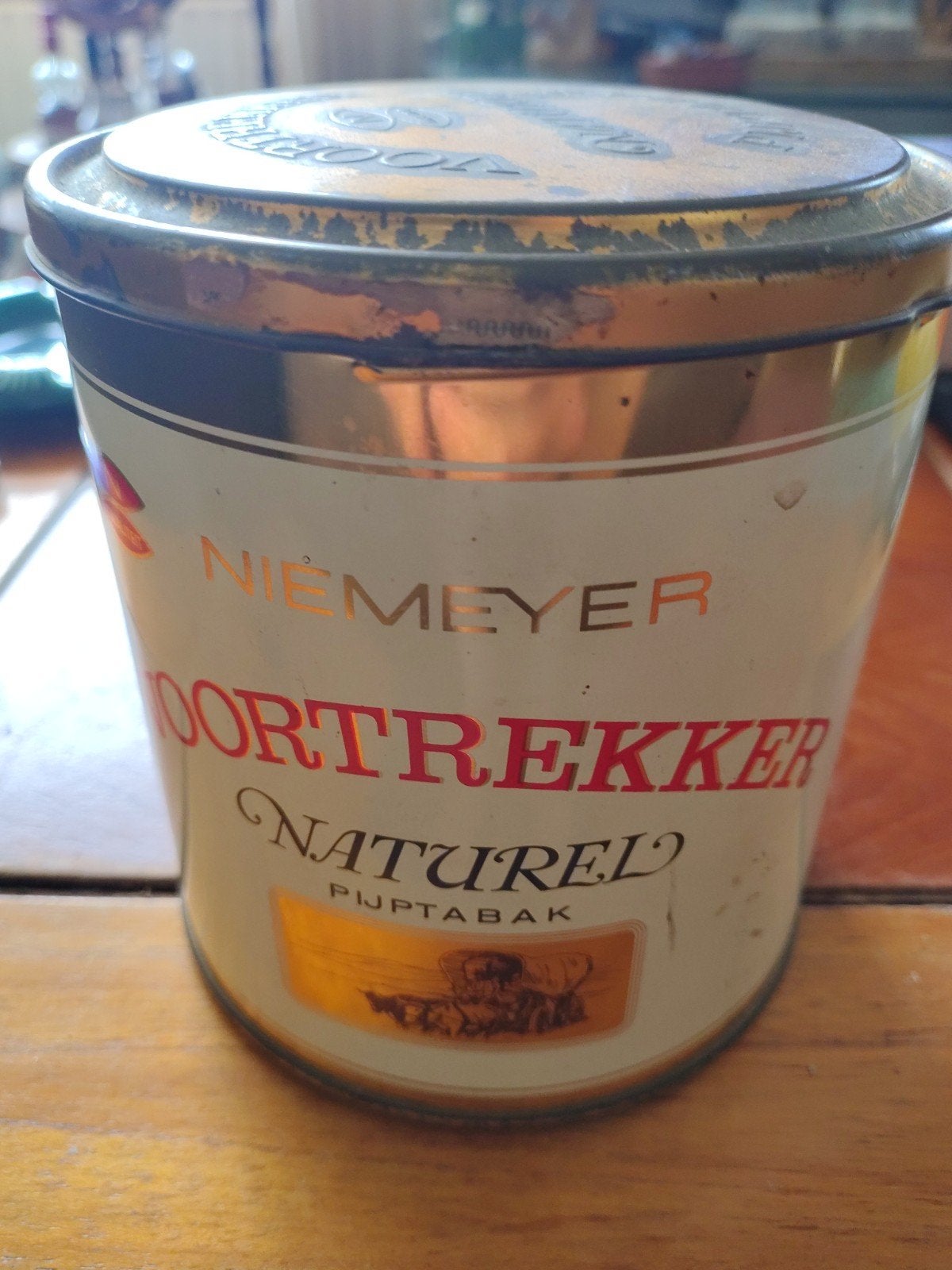 Niemeyer Voortrekker Naturel Pijptabak Blik - Retro, Ophalen of Verzenden