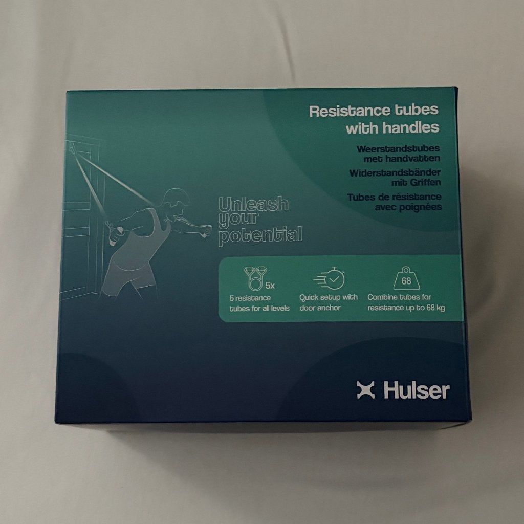 Hulser TPE Weerstandsbanden Set 12-delig - Nieuwstaat, Sport en Fitness, Ophalen of Verzenden, Zo goed als nieuw, Weerstandband