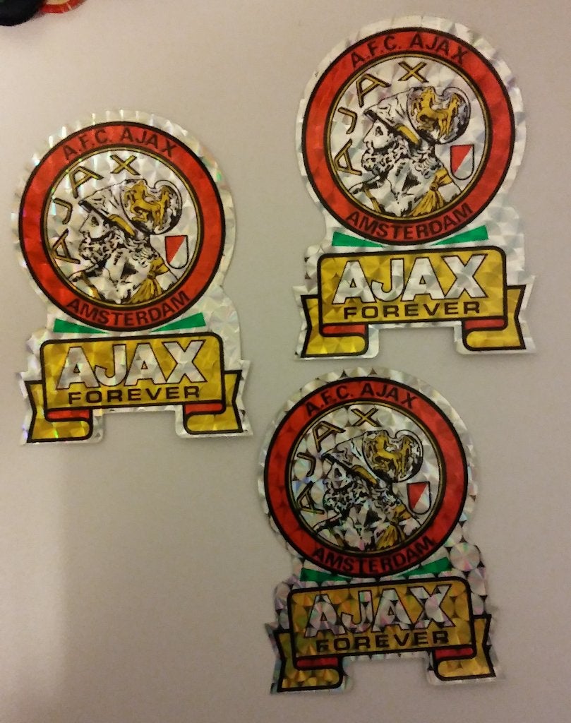 AFC AJAX Amsterdam Forever vintage logo glitter sticker, Ophalen of Verzenden, Gebruikt, Overige typen