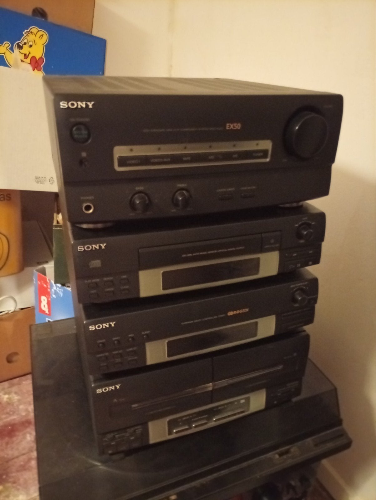 Sony Hifi Set - Versterker, CD-speler, Cassettedeck, Tuner, Gebruikt, Tuner of Radio, Sony, Losse componenten