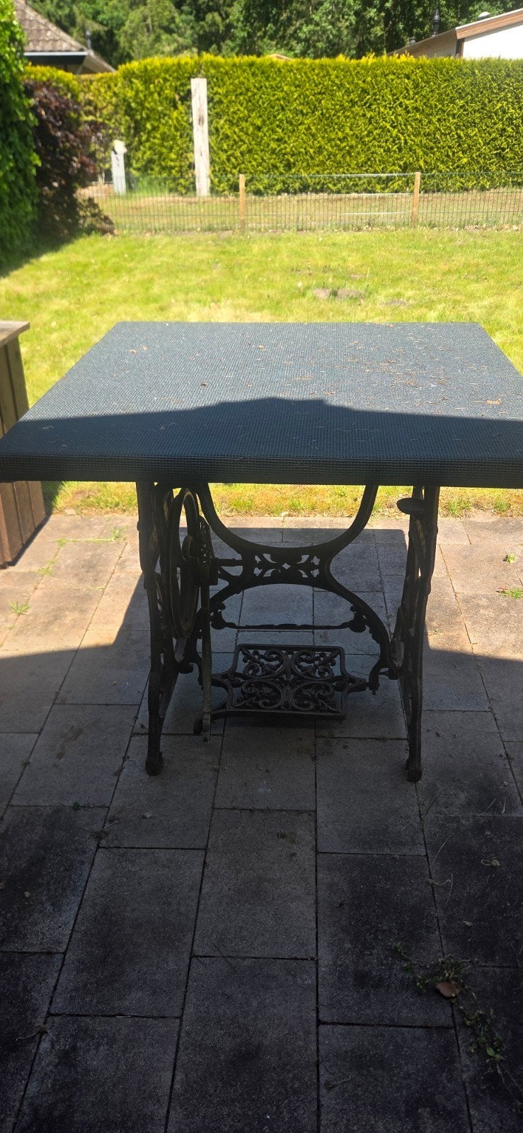 Antiek onderstel naaimachine - decoratieve tafel, Ophalen of Verzenden