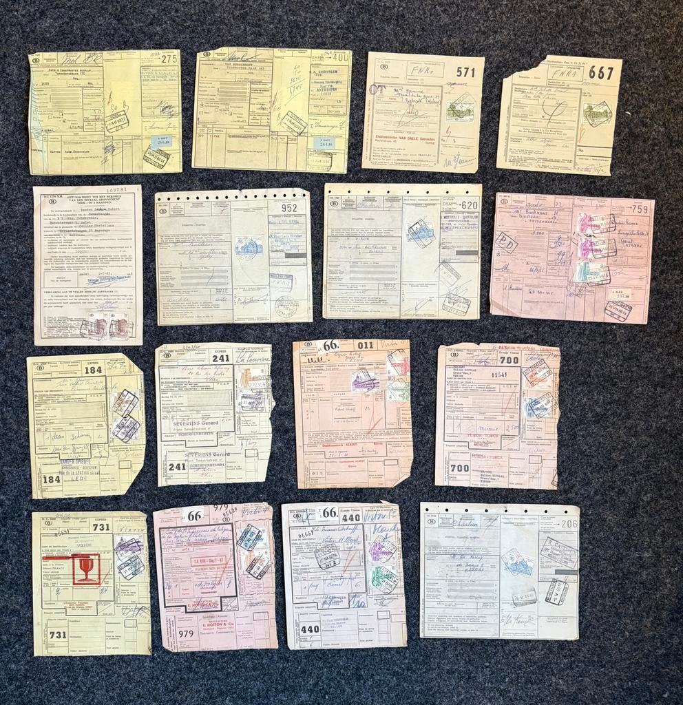 16 vrachtbrieven NMBS (jaren 60) (5), Ophalen of Verzenden, Gebruikt, Trein
